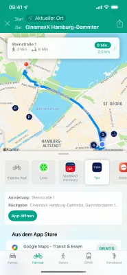 Mikromobilität: Wohin?-App integriert Leih-Fahrräder und -Roller Bild: Mikromobilität: Wohin?-App integriert Leih-Fahrräder und -Roller