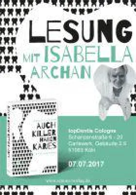 Bild: Karitative Lesung bei topDentis Cologne von Isabella Archan zugunsten von It´s for Kids