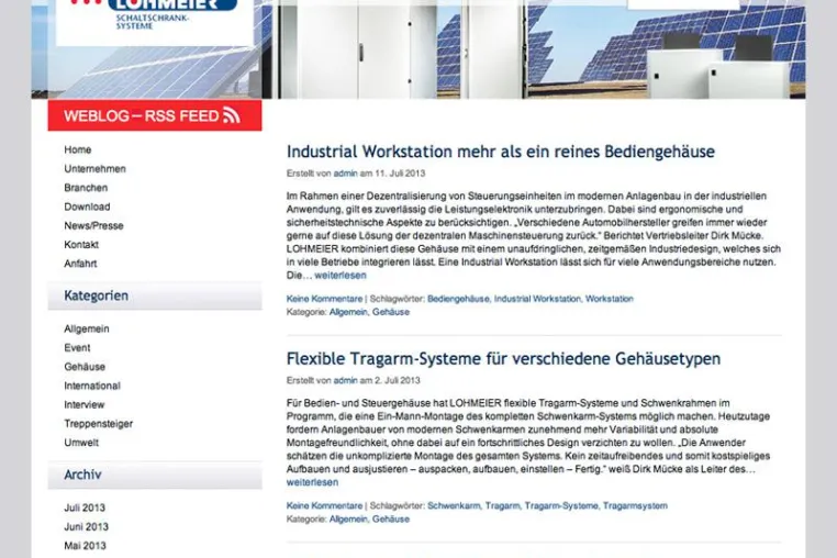 Bild: LOHMEIER informiert per Weblog