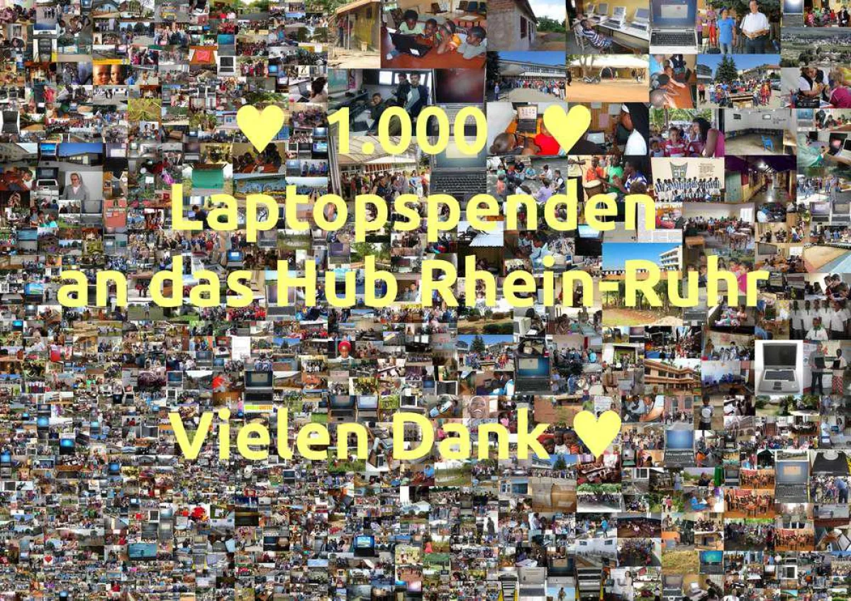 Collage aus 1500 Projekt- und Laptopsfotos (höhere Auflösung auf Anfrage)