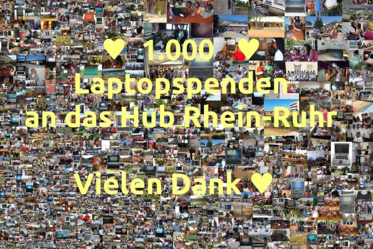 Bild: Der 1.000. Laptop wurde gespendet – das Labdoo.org Hub Rhein-Ruhr sagt Danke