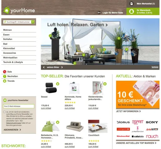 Neues Living- & Lifestyle-Angebot yourhome.de Bild: Neues Living- & Lifestyle-Angebot yourhome.de