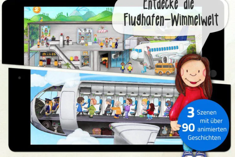 Bild: Ab in den Urlaub – mit dem interaktiven Flughafen-Wunderwimmelbuch von wonderkind GmbH