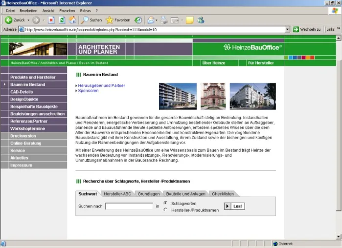 Bild: HeinzeBauOffice - Bauen im Bestand jetzt online unter heinzebauoffice.de