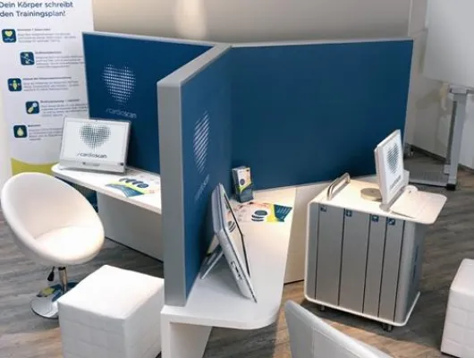 Bild: Neuheiten auf der FIBO 2012: cardioscan präsentiert sein Checksystem und das brandneue Testcenter