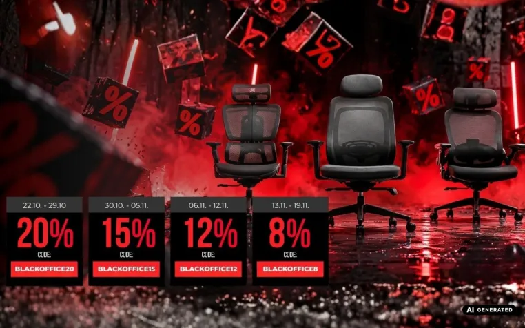 Bild: Black Chair Weeks bei buerostuhl24: Bis zu 20 % Rabatt auf hjh OFFICE, hjh LIVING und MyBuero