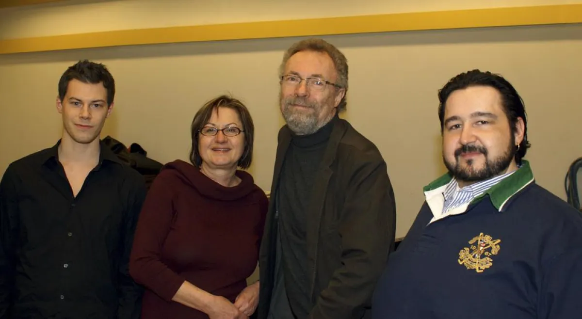 v.l.n.r.: Matthieu Petitmangin, Eva Bauer-Oppelland, Reiner Oppelland, Denis Hückel