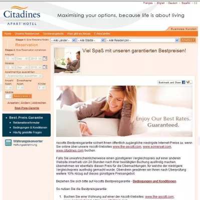 Bild: Citadines Apart’hotel mit neuer Bestpreis-Garantie