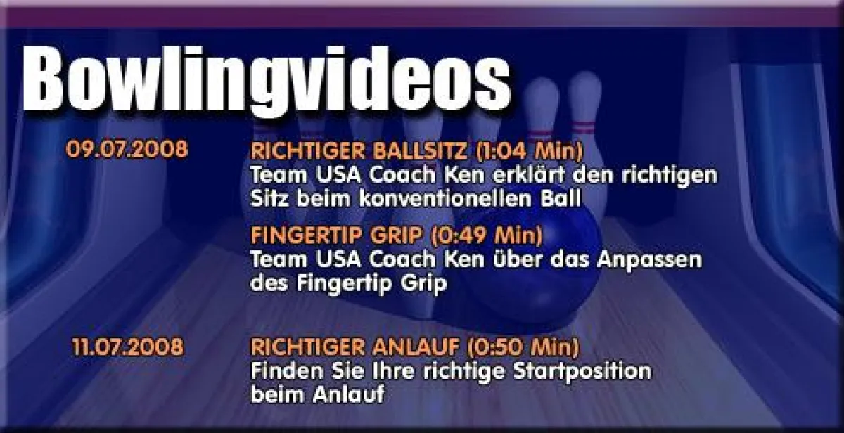 Mit Videos kostenlos Bowling lernen