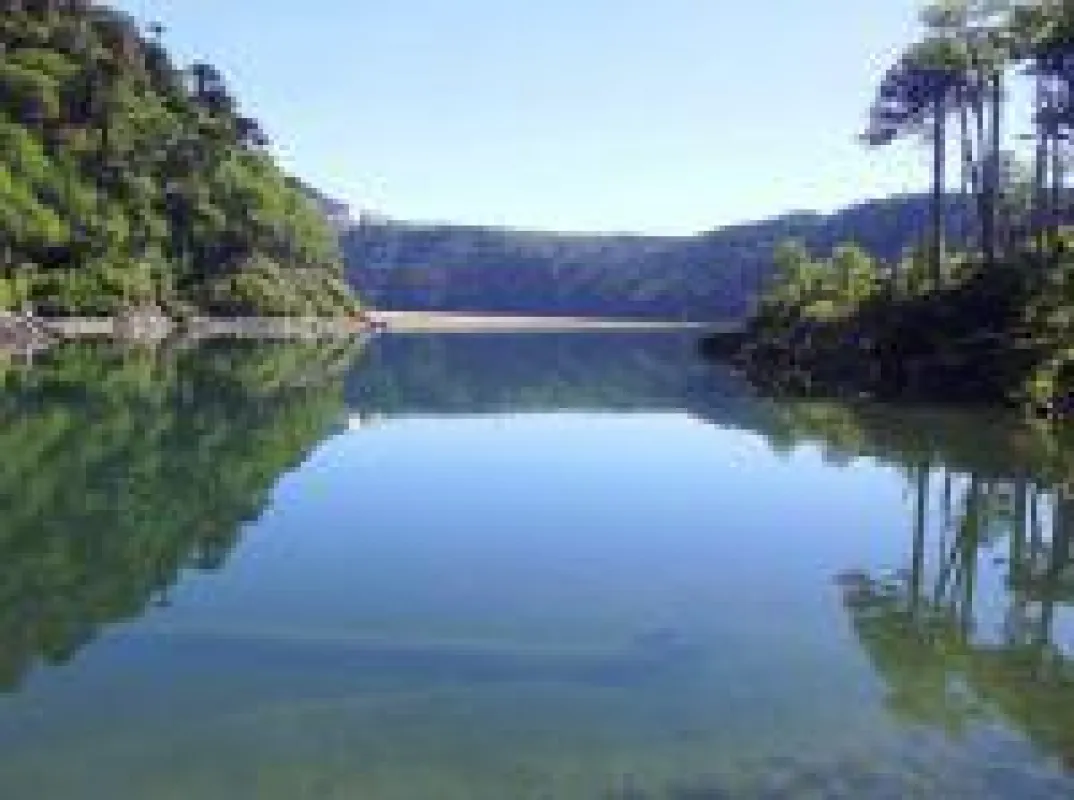 Blick auf Laguna Blanca, Chile, Araukania, Curacautin