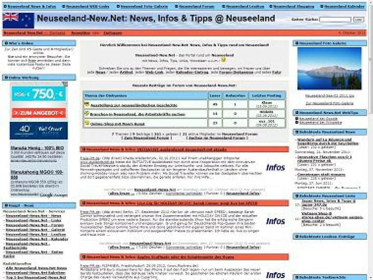 Screenshot Neuseeland-New.Net