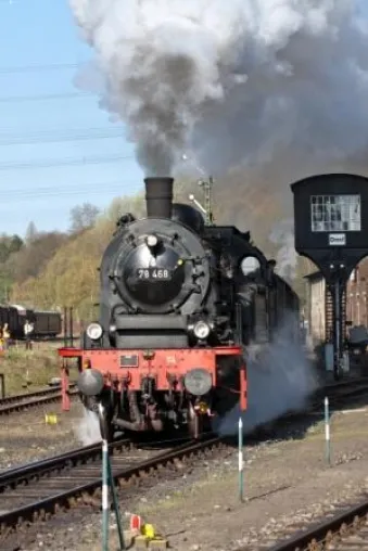 Bild: Volldampf-Betrieb im Eisenbahnmuseum Bochum
