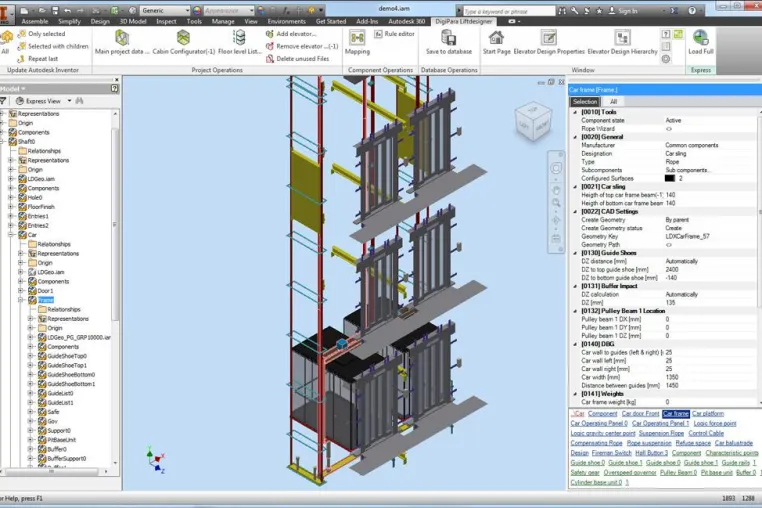DigiPara präsentiert erste Aufzugs-Applikation zum Konstruieren von Aufzügen in Autodesk Inventor Software Bild: DigiPara präsentiert erste Aufzugs-Applikation zum Konstruieren von Aufzügen in Autodesk Inventor Software