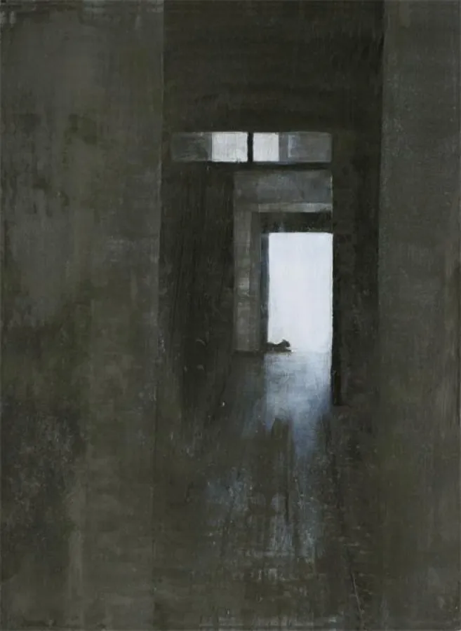 Vorstadt 2, Öl auf Leinwand - 24cm x 18cm - 2007