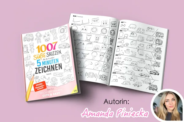 Bild: 1007 süße Skizzen einfach zeichnen  – Neues Zeichenbuch von Amanda Piniecka