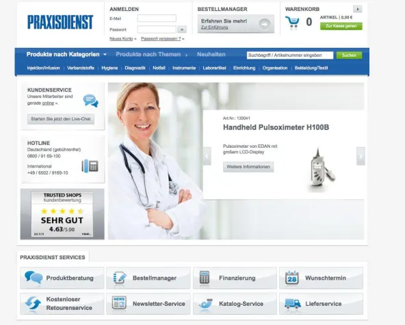 Bild: Der neue Praxisdienst Online-Shop ist da