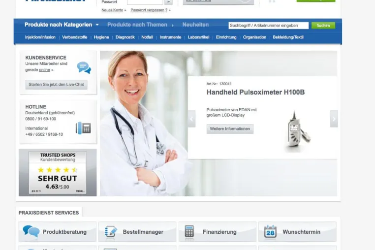 Bild: Der neue Praxisdienst Online-Shop ist da