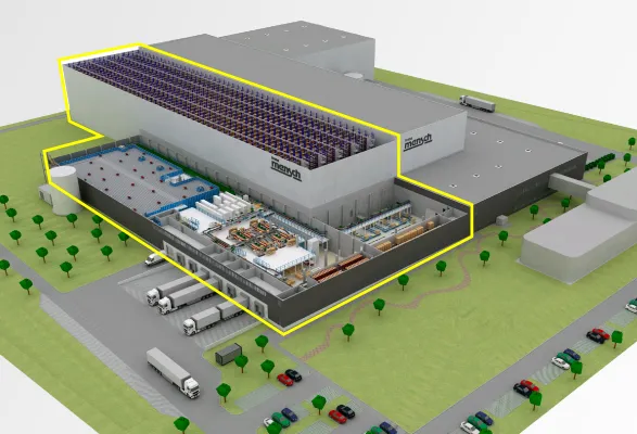 Bild: Klinkhammer automatisiert Logistikzentrum von Franz Mensch und modernisiert Palettenlager