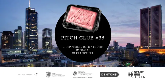 Bild: Pitch Club #35 am 9. September 2026 ab 14 Uhr in Frankfurt
