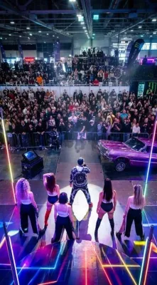 Bild: Just1ce live AMTS Budapest Hip Hop Artist Brand Ambassador