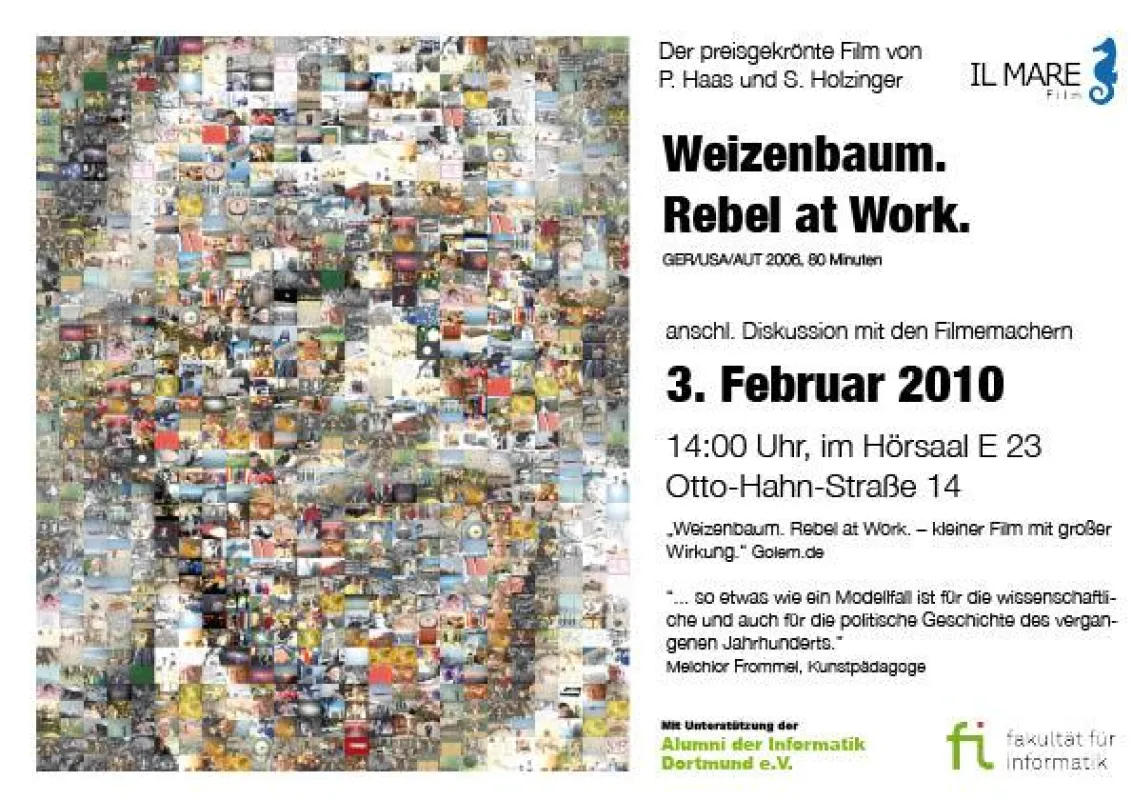 Prof. Joseph Weizenbaum, Rebel at Work.