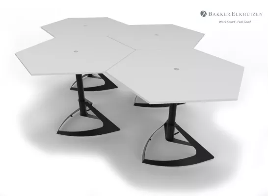 Honeycomb Dlite - Höhenverstellbarer Steh-Sitz-Tisch für eine variable Arbeitshaltung Bild: Honeycomb Dlite - Höhenverstellbarer Steh-Sitz-Tisch für eine variable Arbeitshaltung