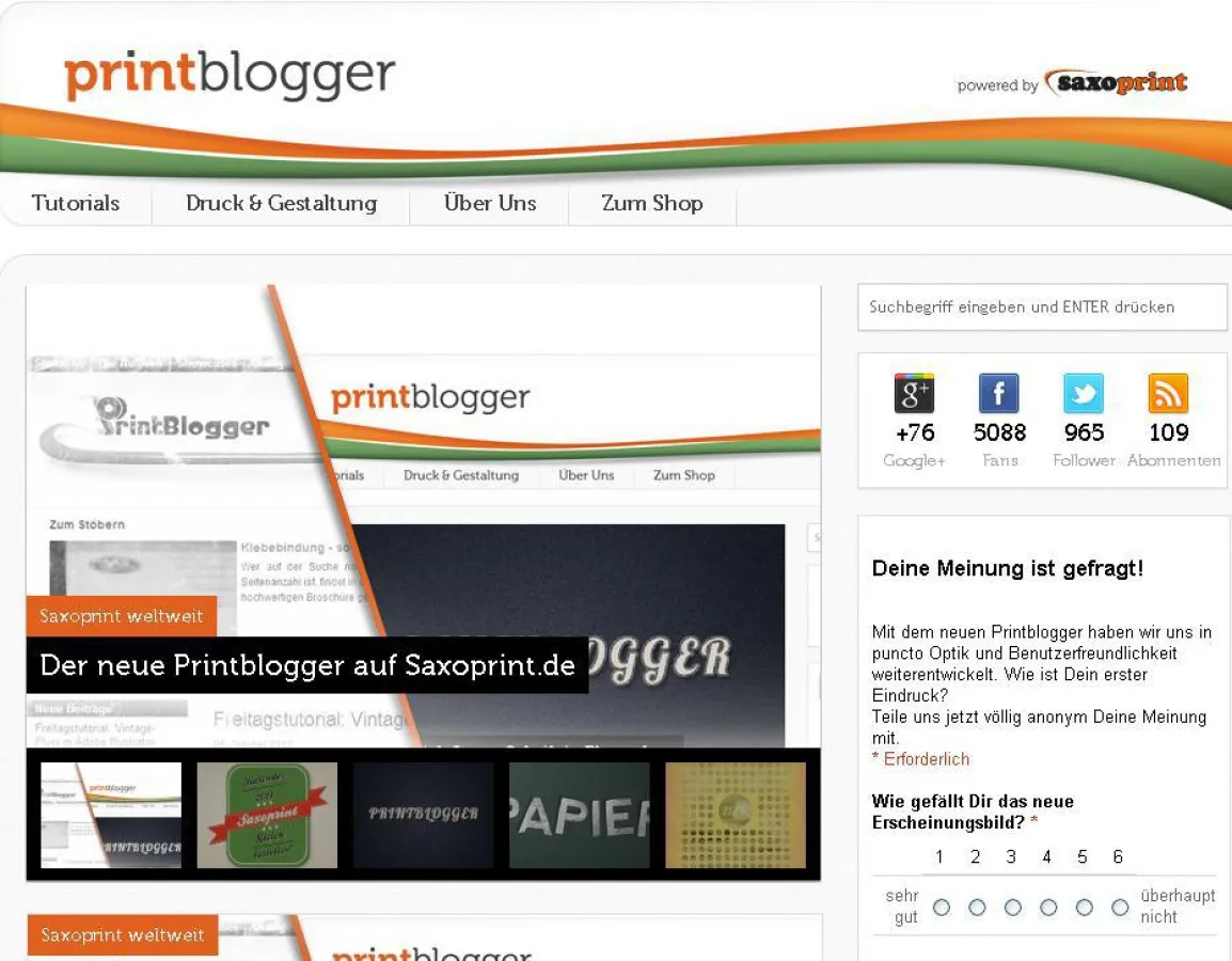 Der neue Printblogger auf Saxoprint.de