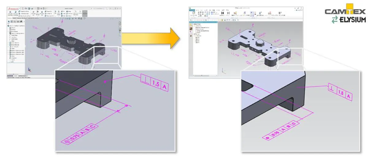 ASFALIS konvertiert automatisch CAD-Daten inklusive PMI