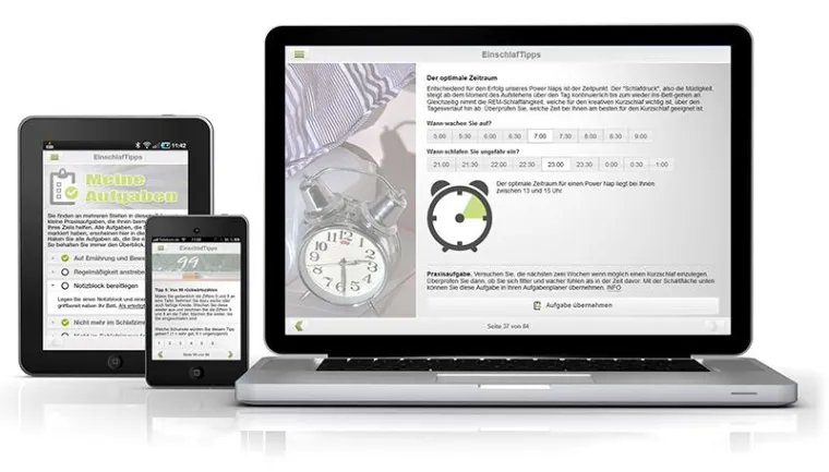 Bild: Mit einschlaf.info ausgeruht aufwachen: Kostenloses E-Learning