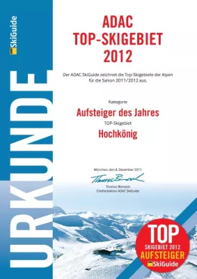 Bild: ADAC Skiguide kürt Skigebiet Hochkönig zum Aufsteiger des Jahres