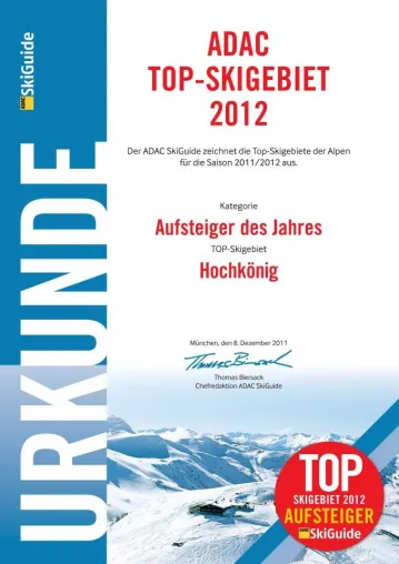 Bild: ADAC Skiguide kürt Skigebiet Hochkönig zum Aufsteiger des Jahres