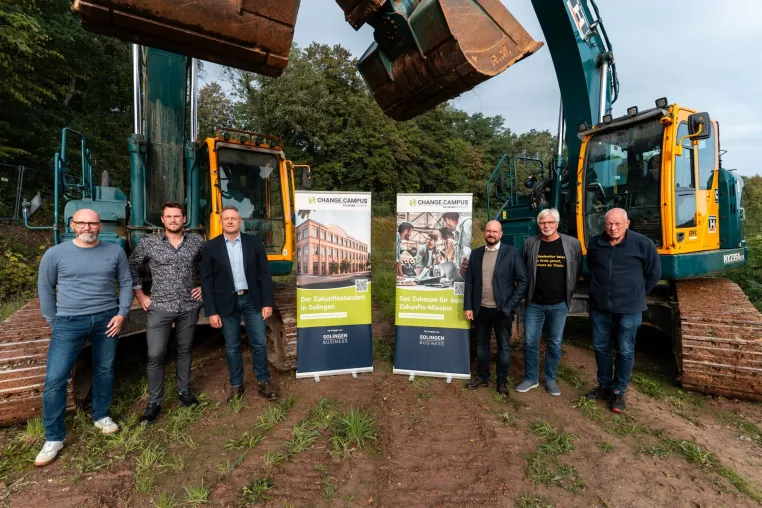 Startschuss für den Bau der inneren Erschließung am Change.Campus Bild: Startschuss für den Bau der inneren Erschließung am Change.Campus