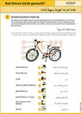 Flyer zur Verkehrserziehungsarbeit auf Arabisch erschienen Bild: Flyer zur Verkehrserziehungsarbeit auf Arabisch erschienen