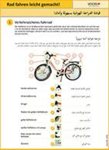 Bild: Flyer zur Verkehrserziehungsarbeit auf Arabisch erschienen