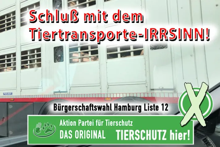 Bild: Schluß mit dem Tiertransporte-Irrsinn