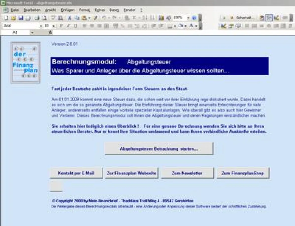 Kostenfreie Software zum Thema Abegeltungsteuer