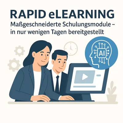 Schulung in nur wenigen Tagen – mit dem neuen Rapid eLearning Service von i40 Bild: Schulung in nur wenigen Tagen – mit dem neuen Rapid eLearning Service von i40