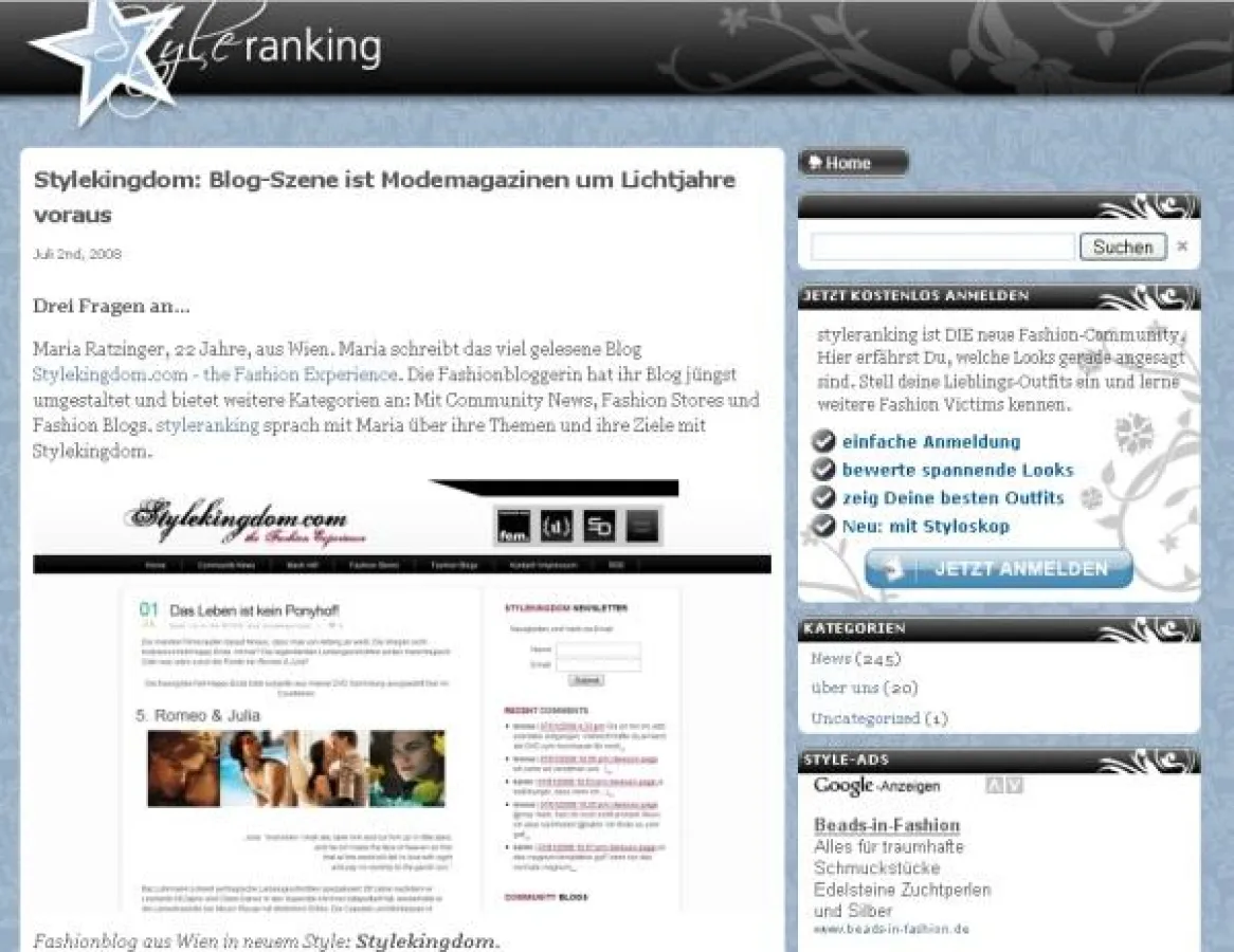 Fashionblog von styleranking: Interviews mit den spannendsten Fashionblogs