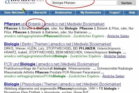 Bild: amedico.net - Jetzt für Schüler und Studenten der Chemie und Biologie als Social Bookmarkingseite