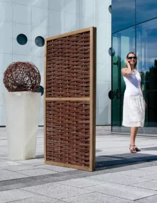 Bild: Elektrosmog-Schutzschild für Garten und Terrasse - Strahlenschutzzaun ästhetisch in Weide verpackt