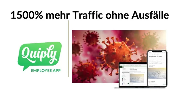 Bild: Krisenkommunikation mit Quiply: Trotz 1500% mehr Auslastung keine Ausfälle