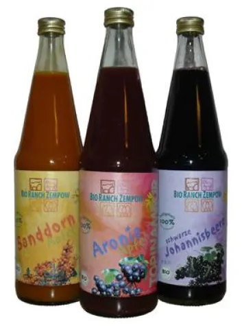 Bild: Topinambur-Mehrfruchtsäfte der Bio Ranch Zempow erstmalig auf der BioFach in Nürnberg (Halle 9/Stand 371)