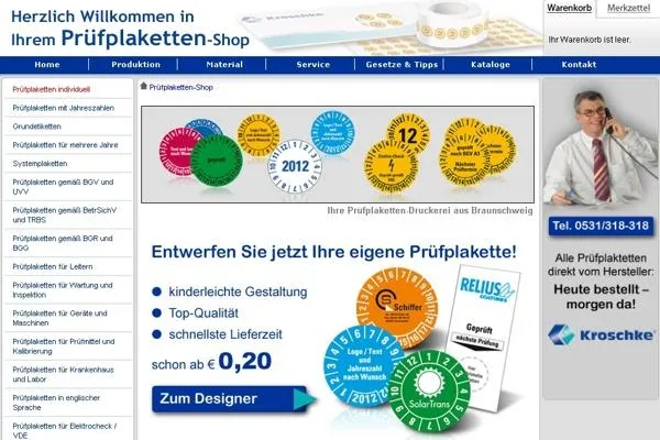 Mit neuem Designer individuelle Prüfplaketten gestalten Bild: Mit neuem Designer individuelle Prüfplaketten gestalten