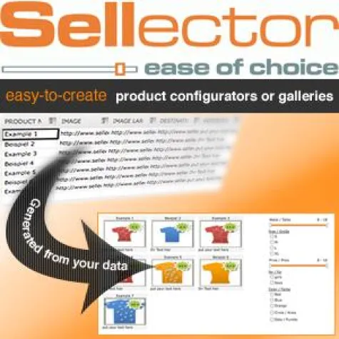 Bild: Automatische Synchronisierung des Sellector.com Produktkonfigurators mit Onlineshop-Daten
