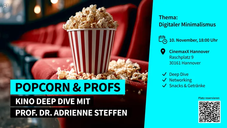 Wissenschaft auf der großen Leinwand: „Popcorn & Profs“ startet im CinemaxX Hannover Bild: Wissenschaft auf der großen Leinwand: „Popcorn & Profs“ startet im CinemaxX Hannover