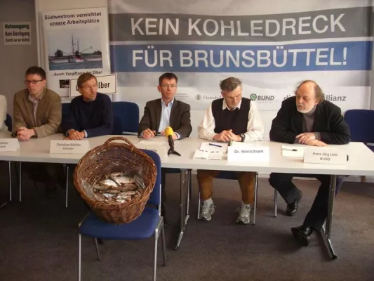 Bild: Deutschlands größtes Steinkohlekraftwerksprojekt: Gefährdung für Elbe, Fischbestände und Berufsfischer