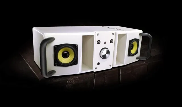 Bild: Der weltweit kleinste mobile Hornlautsprecher