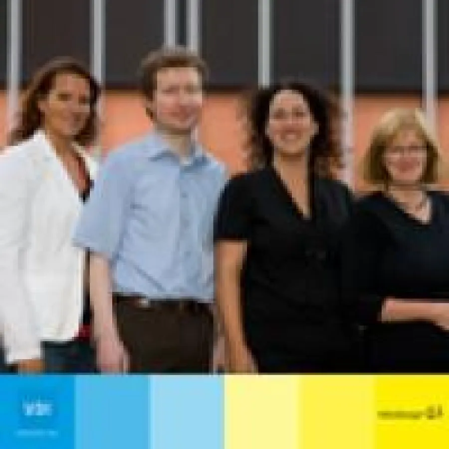 Das Orgateam des tek2009 im Kern: v.l.n.r. Anja Reuther, Stefan Maas, Katrin Wellmann (:echtform), Petra Weiss (Foto: Wolfgang Weiss)