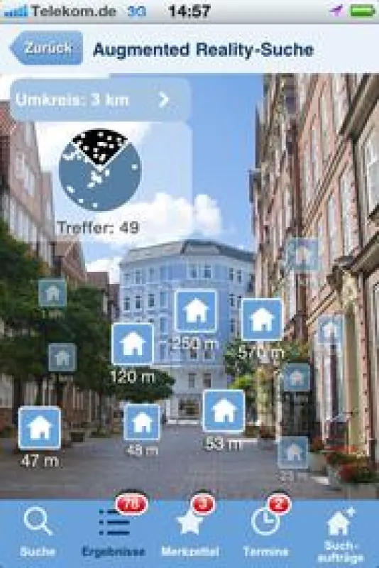 iPhone App von Immonet.de mit Augmented Reality