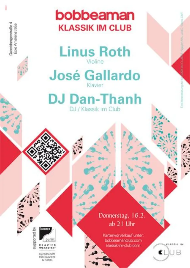 KLASSIK IM CLUB mit Linus Roth und José Gallardo am 16.2.
